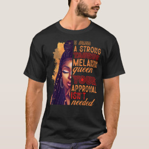 Camiseta Soy un fuerte Taurus Melanin Reina Zodiac Black Wo