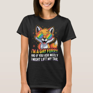 Camiseta Soy un furry gay y si lo pides amablemente podría 