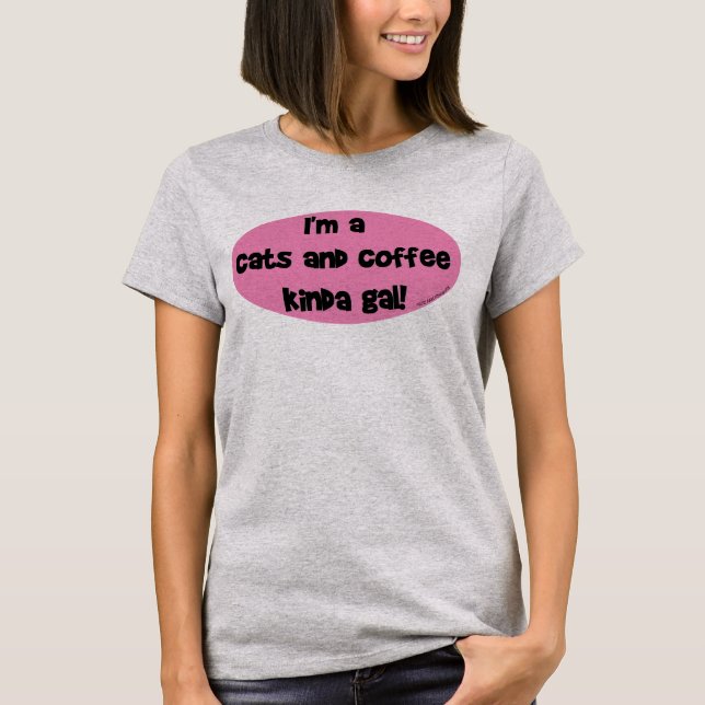 Camiseta ¡Soy un Gal de Gatos y Café! (Anverso)