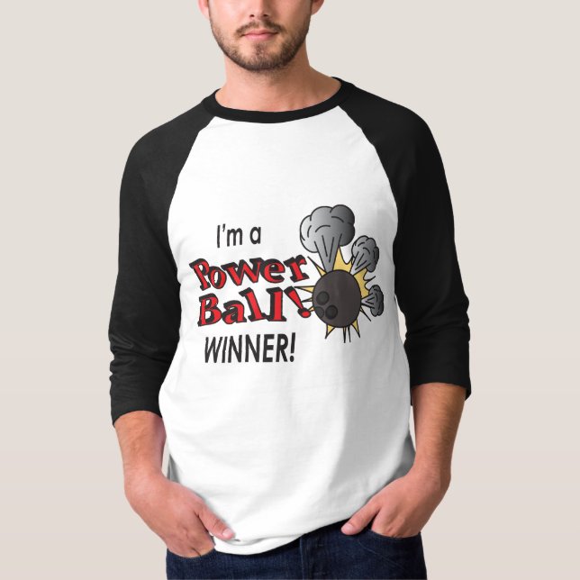 Camiseta Soy un ganador de boliche y bolas de Power Ball (Anverso)