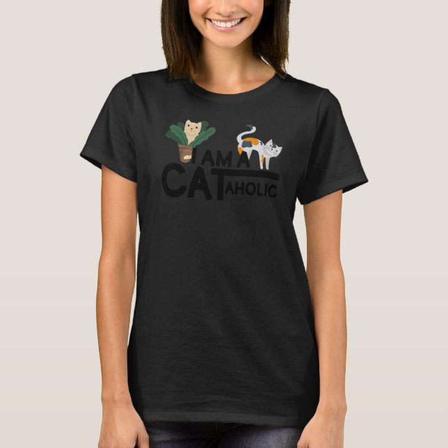 Camiseta Soy un gato cataólico dueño de animales Mascota du (Anverso)