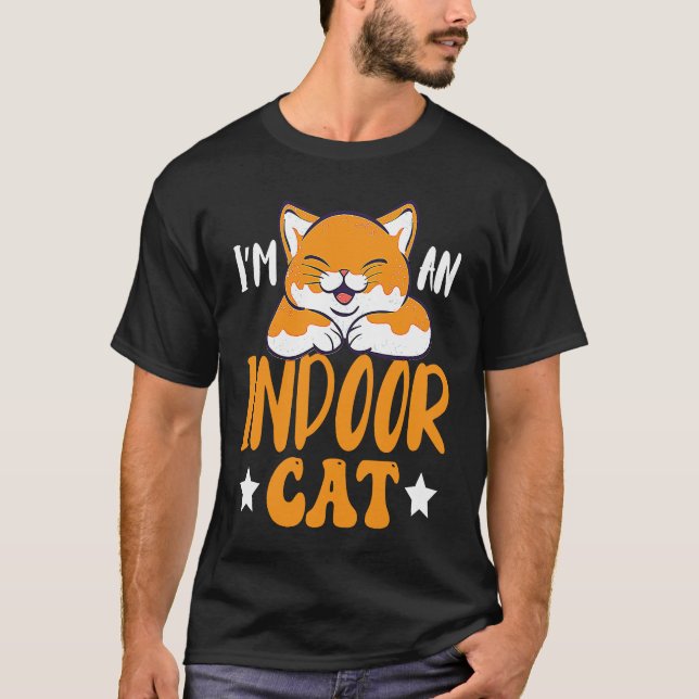 Camiseta Soy un gato cubierto de gatito gatito en la puerta (Anverso)