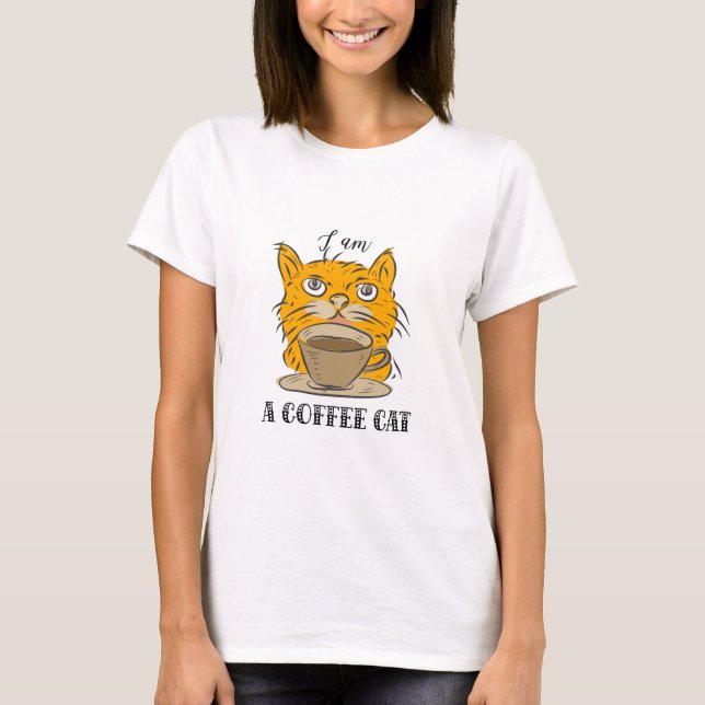 Camiseta Soy un gato de café (Anverso)