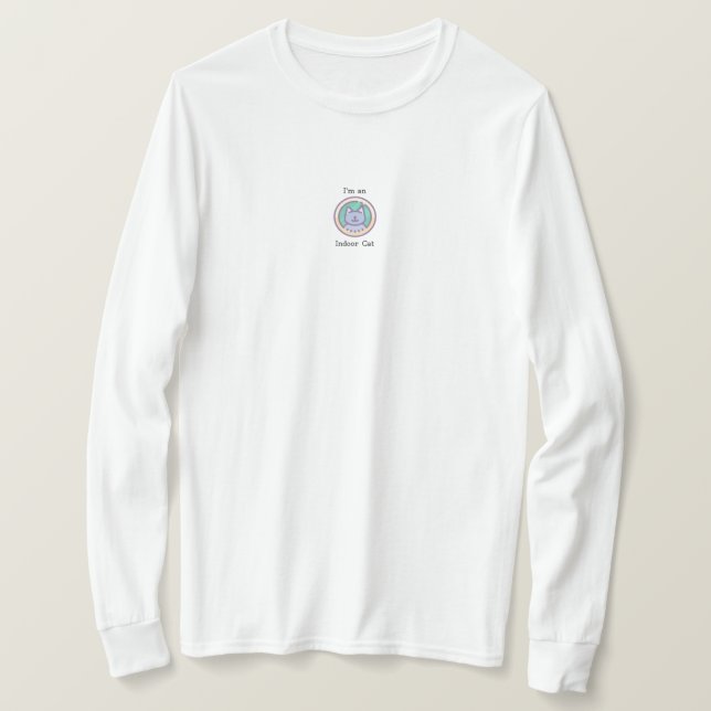 Camiseta Soy un gato de interior (Anverso del diseño)
