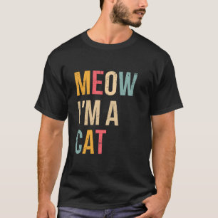 Camiseta Soy un gato gracioso Halloween Lazy Easy Cat Costu