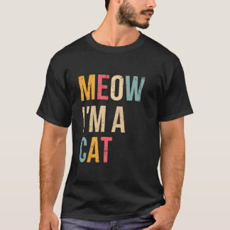Camiseta Soy un gato gracioso Halloween Lazy Easy Cat Costu