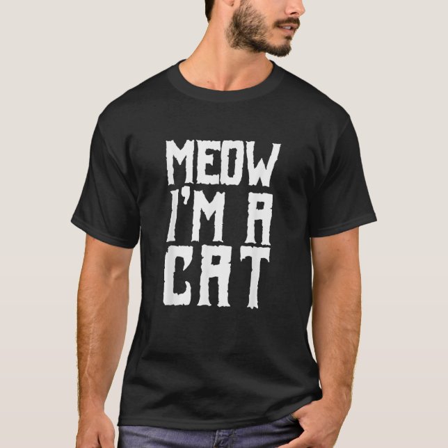 Camiseta Soy un gato gracioso obsequios de Halloween a gato (Anverso)