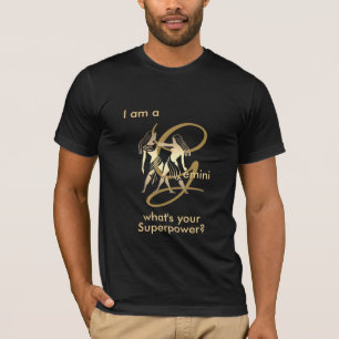Camiseta Soy un Gemini ♌ - ¿Cuál es tu superpoder? -Dorado