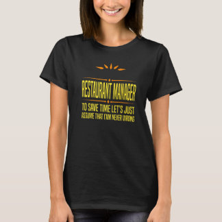 Camiseta Soy un gerente de restaurante de escritorio