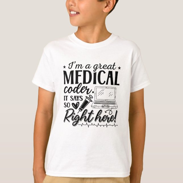 Camiseta Soy un gran codificador de programadores de ICD pa (Anverso)