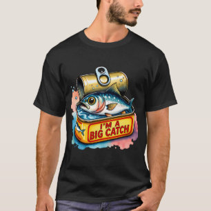 Camiseta Soy un gran pescado enlatado de sardinas Pun pesca
