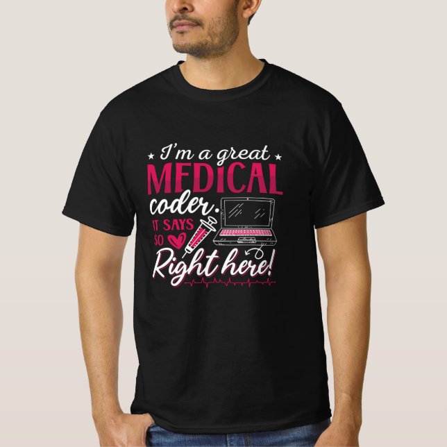 Camiseta Soy un gran programador de codificación para ICD d (Anverso)