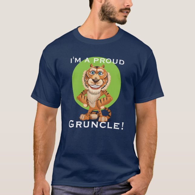 Camiseta "Soy un Gruncle orgulloso!" con el tigre sonriente (Anverso)