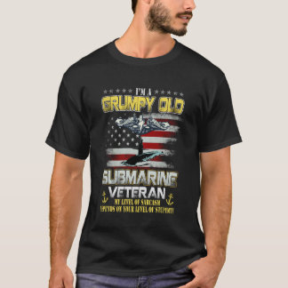 Camiseta Soy un gruñón viejo padre veterano de submarinos d