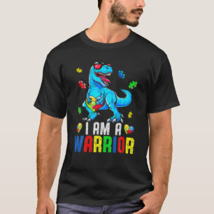 Camiseta Soy Un Guerrero Autismo Familiar De Dinosaurio Con