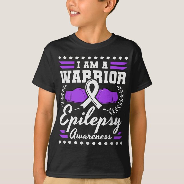 Camiseta Soy Un Guerrero, Conciencia De La Epilepsia (Anverso)