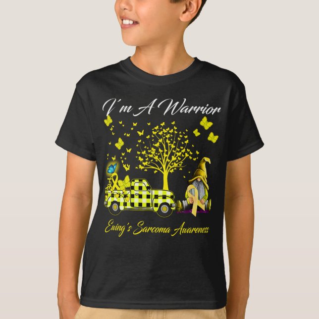 Camiseta Soy un guerrero consciente de la Sarcoma de Ewing (Anverso)
