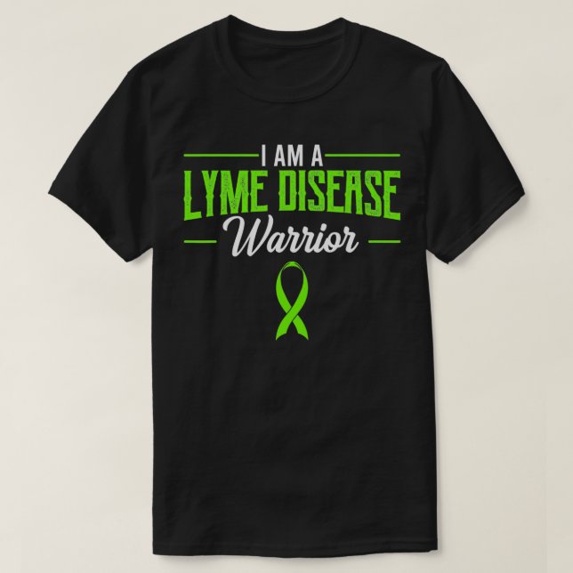 Camiseta Soy un guerrero de la enfermedad de Lyme Cinta de  (Diseño del anverso)