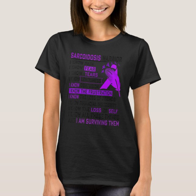 Camiseta Soy Un Guerrero De La Sarcoidosis Sé Todas Estas C (Anverso)