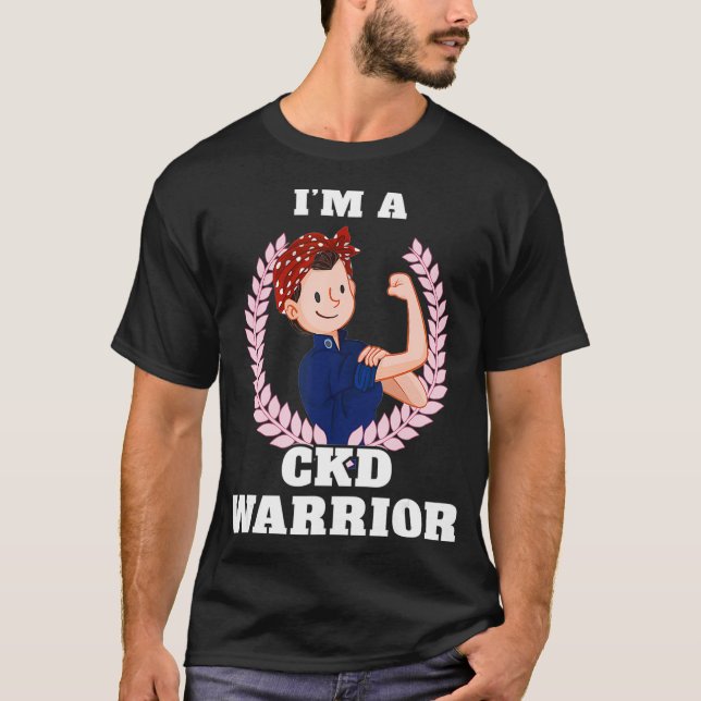 Camiseta Soy un guerrero del CKD Concienciación sobre la en (Anverso)