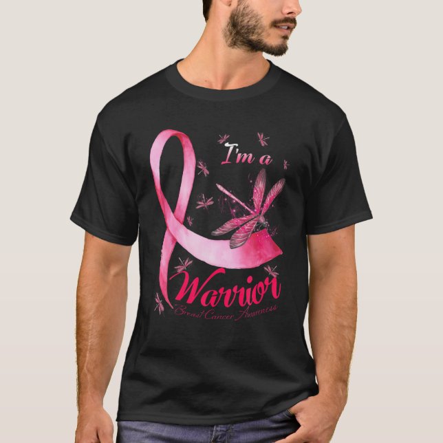 Camiseta Soy un guerrero que toma conciencia del cáncer de  (Anverso)