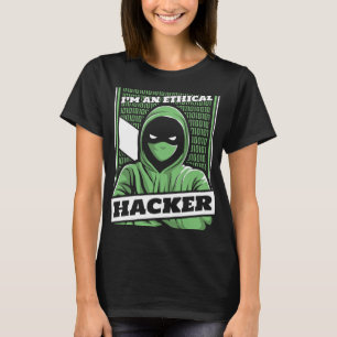 Camiseta Soy un hacker ético Gorra blanco hacker negro Gorr