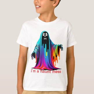 Camiseta Soy un Halloween de Fantasmas de Mess-Colorful Dri