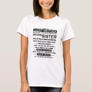 Camiseta Soy Un Hermano Afortunado Regalos Para Hermano