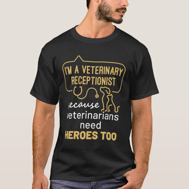 Camiseta Soy un héroe de la recepción veterinaria (Anverso)