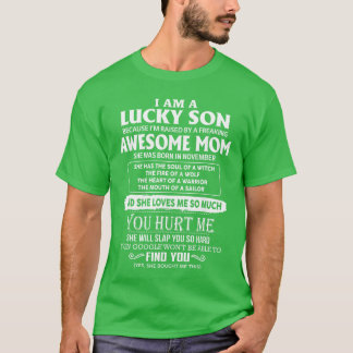 Camiseta Soy un hijo afortunado de una madre increíble, ell