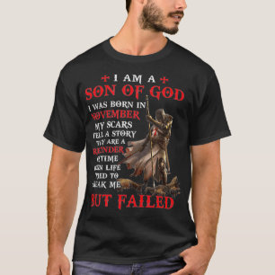 Camiseta Soy un hijo de Dios que nací en Noviembre