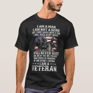 Camiseta Soy Un Hombre No Soy Héroe Soy Un Veterano Día Nos