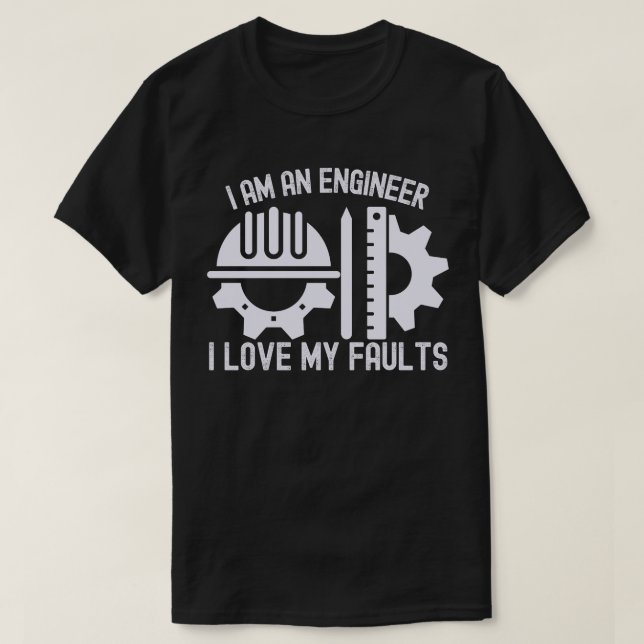 Camiseta Soy un ingeniero amo mis defectos (Diseño del anverso)