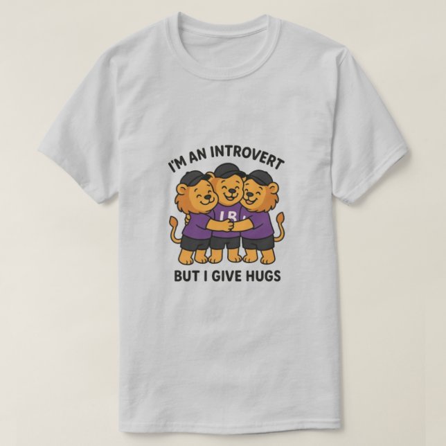 Camiseta Soy un introvertido pero doy abrazos (Diseño del anverso)