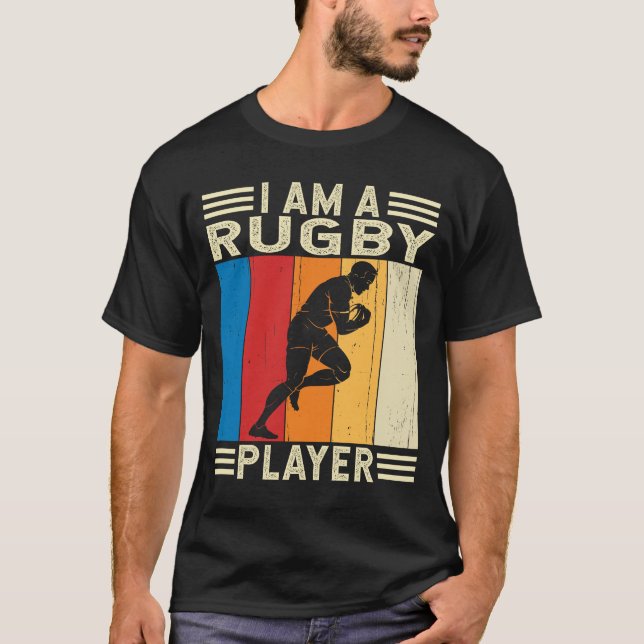 Camiseta Soy un jugador de rugby entrenador de rugby fanáti (Anverso)