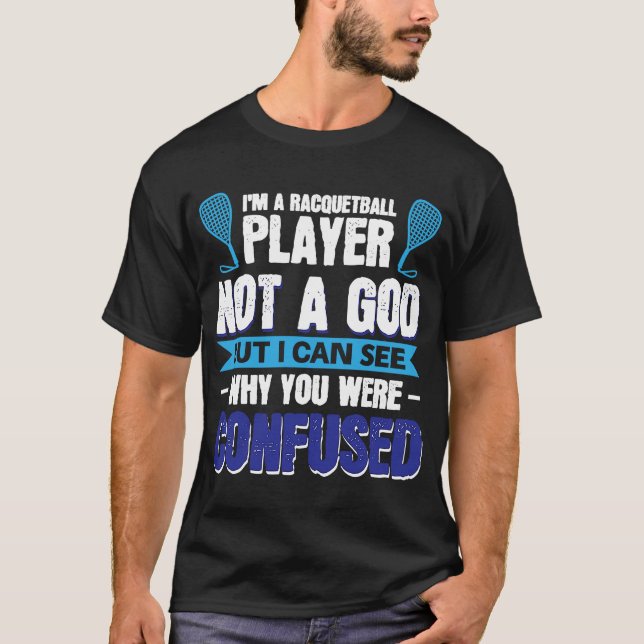 Camiseta Soy un jugador de squash, no un dios (Anverso)