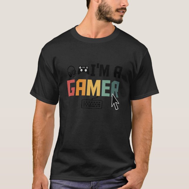 Camiseta Soy un jugador de videojuegos Jugador de juegos Ne (Anverso)