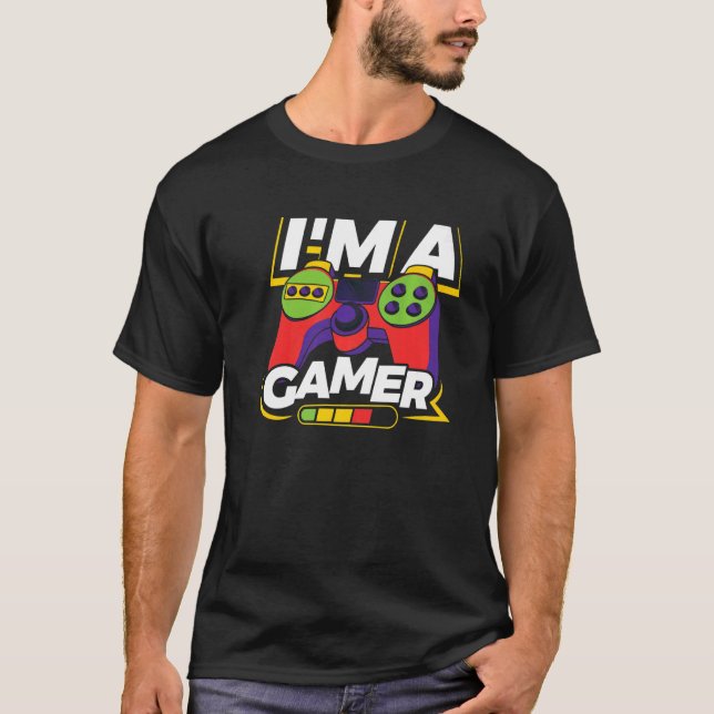 Camiseta Soy un jugador de videojuegos Nerd Geek Pc Console (Anverso)