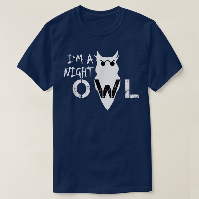 Camiseta Soy un Lechuza Nocturno (Diseño del anverso)