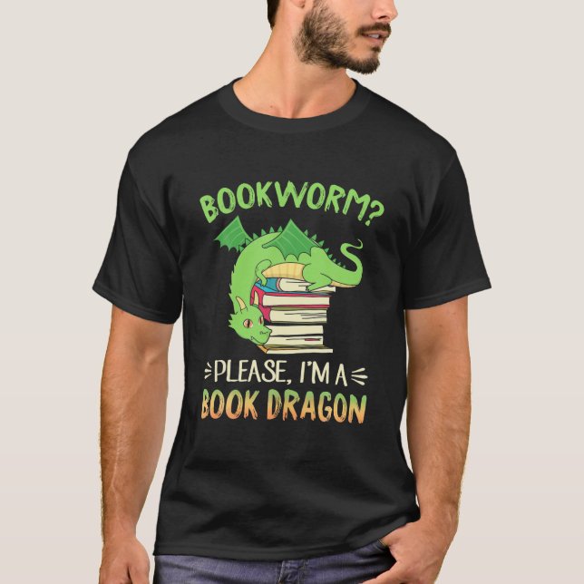 Camiseta Soy un lector de libros de Dragon Book Nerds Book  (Anverso)