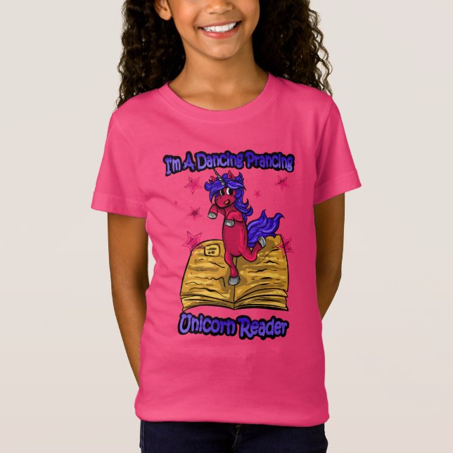 Camiseta Soy un lector de Unicornio bailando (Anverso)