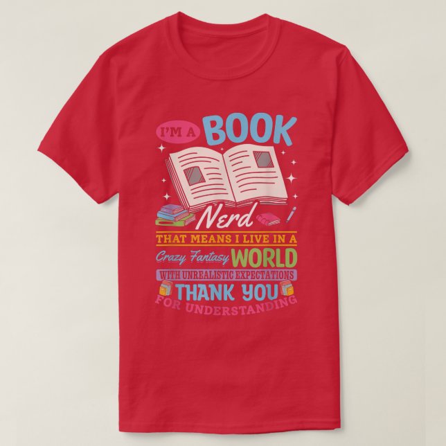 Camiseta Soy un libro Nerd Book Lover Leer libros (Diseño del anverso)