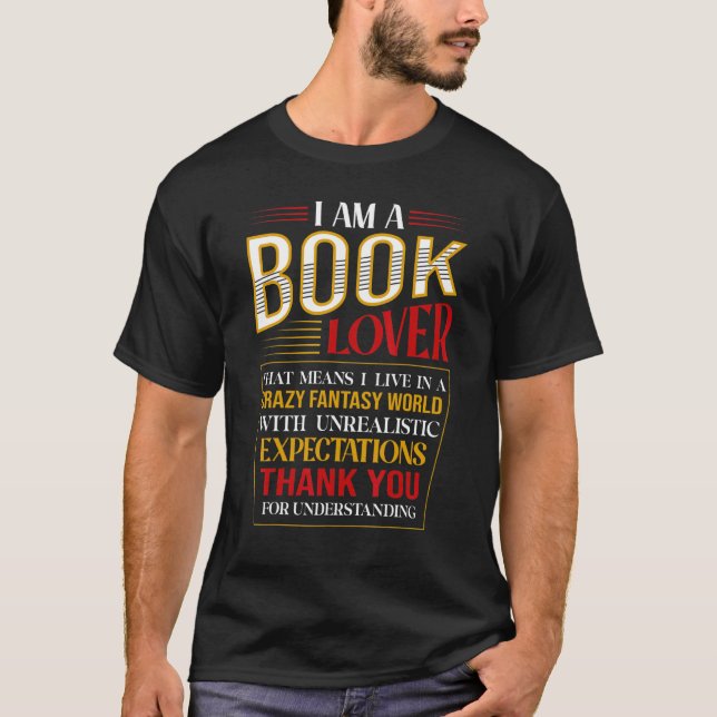 Camiseta Soy Un Libro Que Significa Que Vivo En Un Mundo Fa (Anverso)