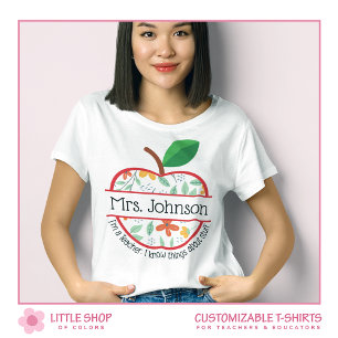 Camiseta Soy un maestro conozco cosas Apple Personalizable