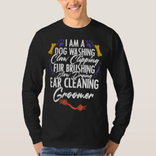 Camiseta Soy Un Mascota De Lavado De Perro Preparándose Par