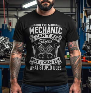 Camiseta Soy un Mecánico, No Puedo Arreglar Estúpido –Diver