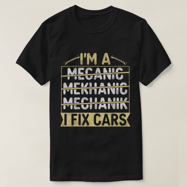 Camiseta Soy un mecánico que reparo el motor automático de  (Diseño del anverso)