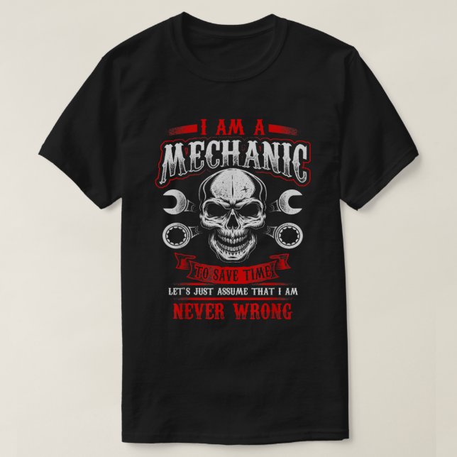 Camiseta Soy un mono de grasa divertida mecánico (Diseño del anverso)