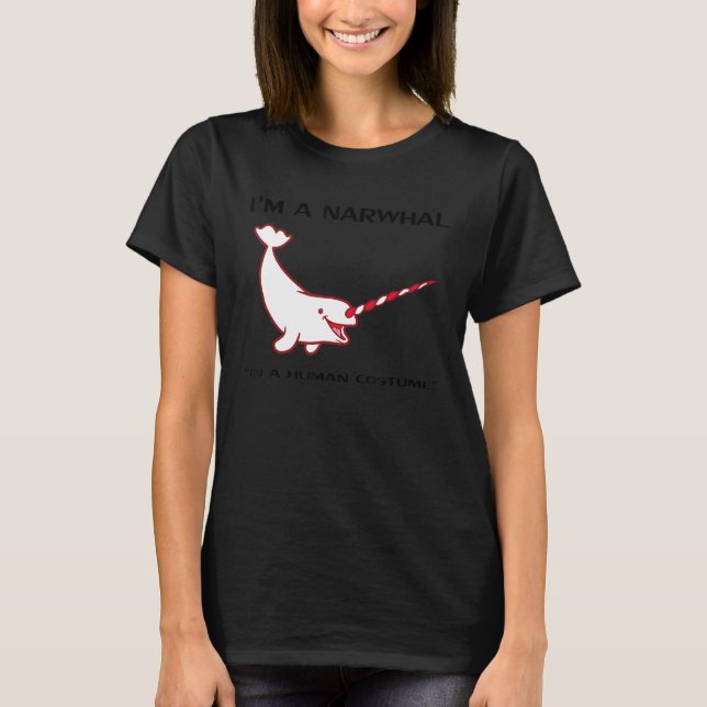 Camiseta Soy un narval en un disfraz humano 3 (Anverso)