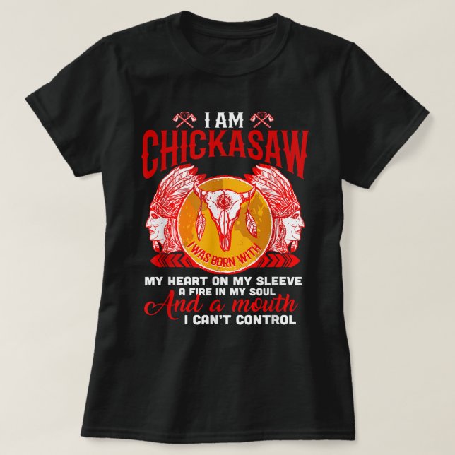 Camiseta Soy un nativo de Chickasaw orgulloso - nativo amer (Diseño del anverso)